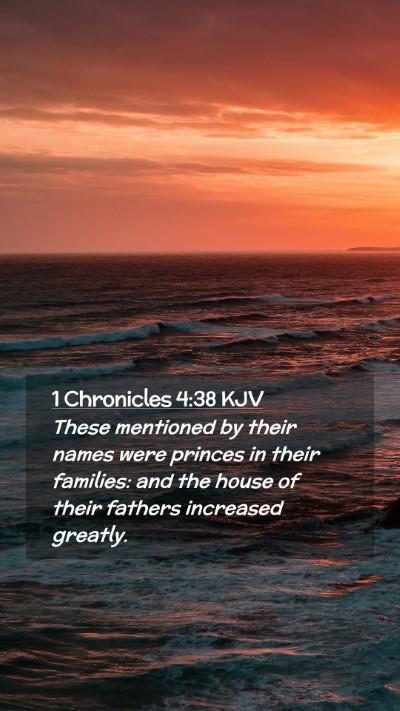 Picture 02 - 1 Chronicles 4:38 KJV Mobile Phone Wallpaper - These mentioned by their names were princes in - Mobile Bible Verse Wallpaper