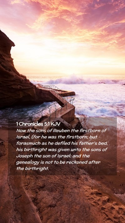 Picture 02 - 1 Chronicles 5:1 KJV Mobile Phone Wallpaper - Now the sons of Reuben the firstborn of Israel, - Mobile Bible Verse Wallpaper