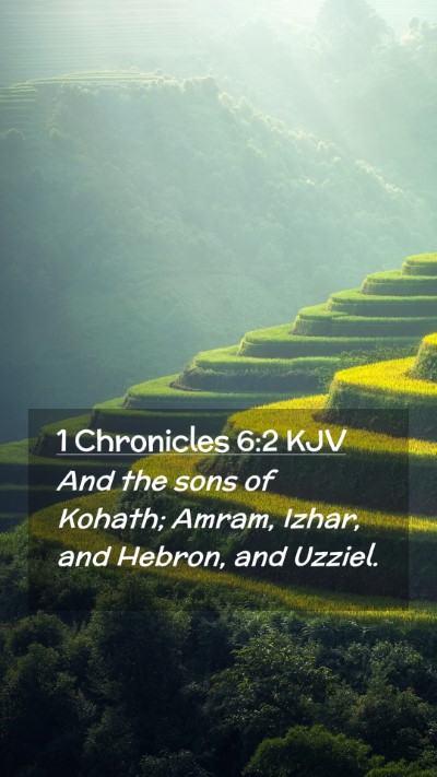Picture 02 - 1 Chronicles 6:2 KJV Mobile Phone Wallpaper - And the sons of Kohath; Amram, Izhar, and Hebron, - Mobile Bible Verse Wallpaper