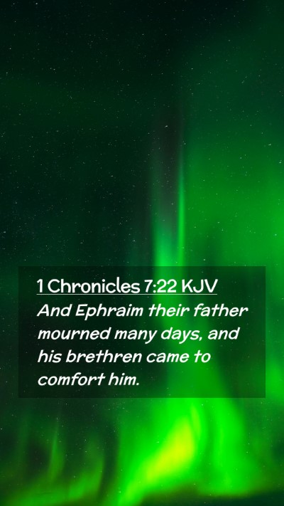 Picture 02 - 1 Chronicles 7:22 KJV Mobile Phone Wallpaper - And Ephraim their father mourned many days, and - Mobile Bible Verse Wallpaper