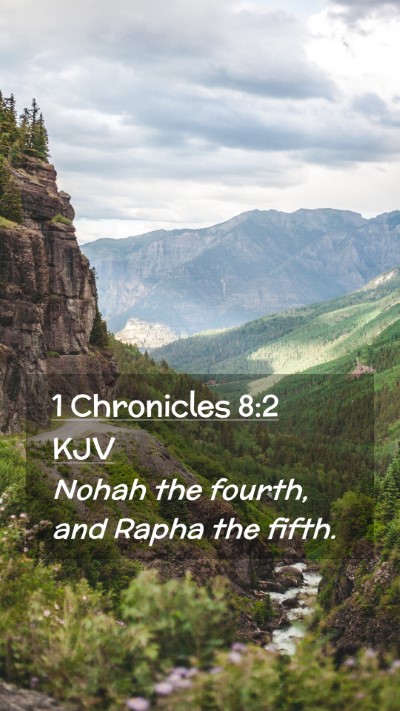 Picture 02 - 1 Chronicles 8:2 KJV Mobile Phone Wallpaper - Nohah the fourth, and Rapha the - Mobile Bible Verse Wallpaper