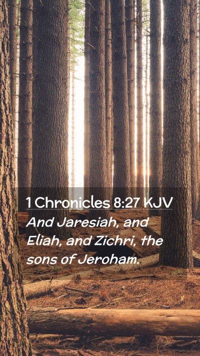 Picture 02 - 1 Chronicles 8:27 KJV Mobile Phone Wallpaper - And Jaresiah, and Eliah, and Zichri, the sons of - Mobile Bible Verse Wallpaper
