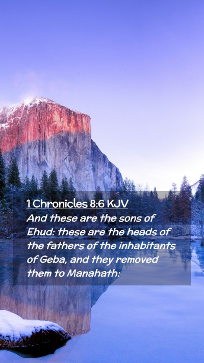 Picture 02 - 1 Chronicles 8:6 KJV Mobile Phone Wallpaper - And these are the sons of Ehud: these are the - Mobile Bible Verse Wallpaper