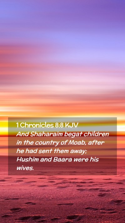 Picture 02 - 1 Chronicles 8:8 KJV Mobile Phone Wallpaper - And Shaharaim begat children in the country of - Mobile Bible Verse Wallpaper