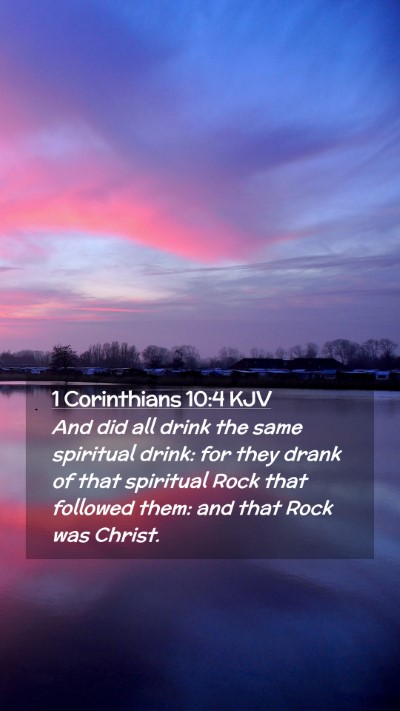 Picture 02 - 1 Corinthians 10:4 KJV Mobile Phone Wallpaper - And did all drink the same spiritual drink: for - Mobile Bible Verse Wallpaper