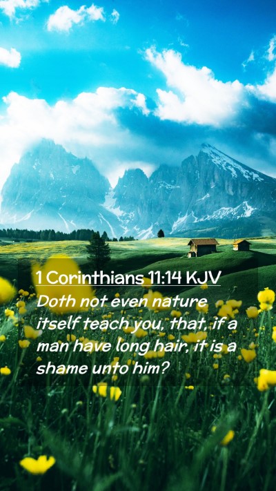 Picture 02 - 1 Corinthians 11:14 KJV Mobile Phone Wallpaper - Doth not even nature itself teach you, that, if a - Mobile Bible Verse Wallpaper