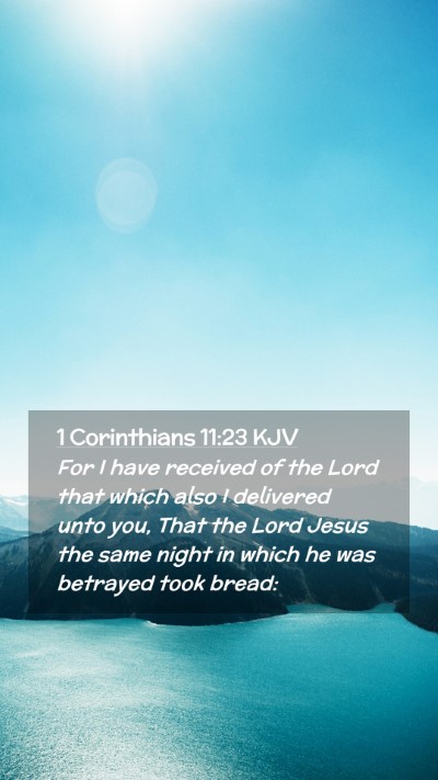 Picture 02 - 1 Corinthians 11:23 KJV Mobile Phone Wallpaper - For I have received of the Lord that which also I - Mobile Bible Verse Wallpaper