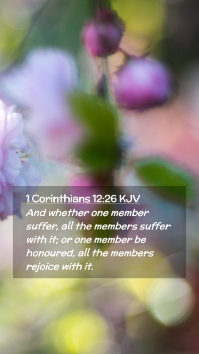 Picture 02 - 1 Corinthians 12:26 KJV Mobile Phone Wallpaper - And whether one member suffer, all the members - Mobile Bible Verse Wallpaper
