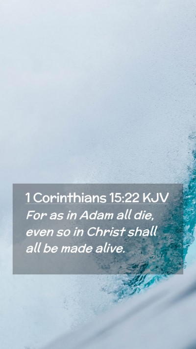 Picture 02 - 1 Corinthians 15:22 KJV Mobile Phone Wallpaper - For as in Adam all die, even so in Christ shall - Mobile Bible Verse Wallpaper