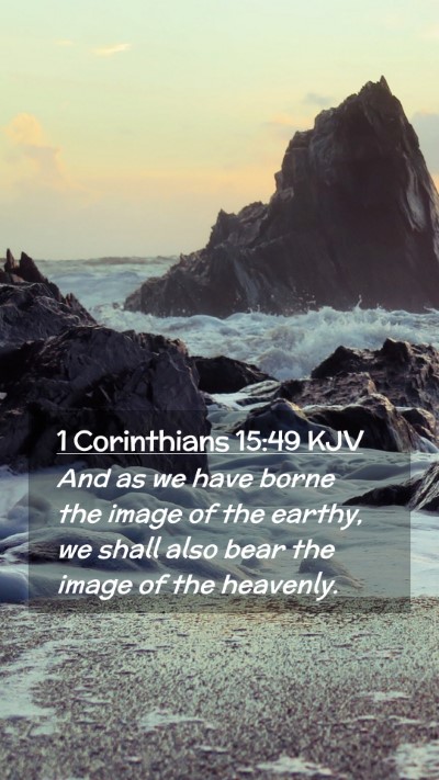 Picture 02 - 1 Corinthians 15:49 KJV Mobile Phone Wallpaper - And as we have borne the image of the earthy, we - Mobile Bible Verse Wallpaper