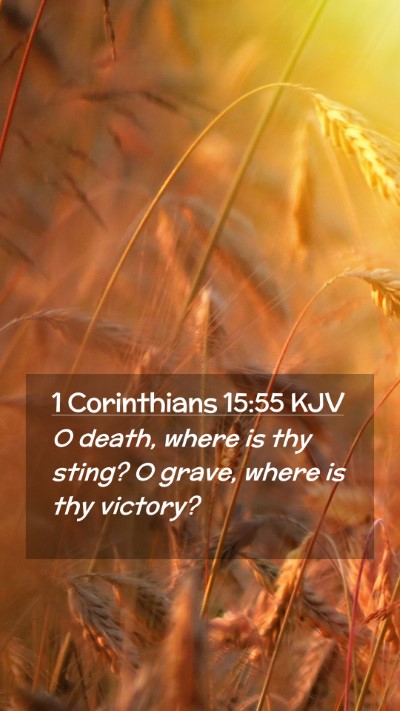 Picture 02 - 1 Corinthians 15:55 KJV Mobile Phone Wallpaper - O death, where is thy sting? O grave, where is - Mobile Bible Verse Wallpaper