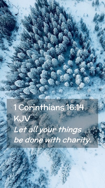 Picture 02 - 1 Corinthians 16:14 KJV Mobile Phone Wallpaper - Let all your things be done with - Mobile Bible Verse Wallpaper