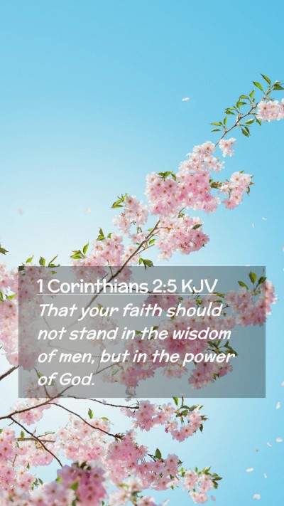 Picture 02 - 1 Corinthians 2:5 KJV Mobile Phone Wallpaper - That your faith should not stand in the wisdom of - Mobile Bible Verse Wallpaper