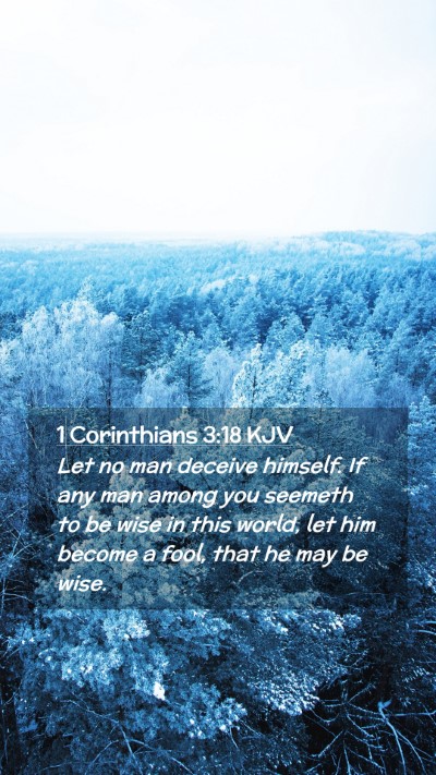 Picture 02 - 1 Corinthians 3:18 KJV Mobile Phone Wallpaper - Let no man deceive himself. If any man among you - Mobile Bible Verse Wallpaper