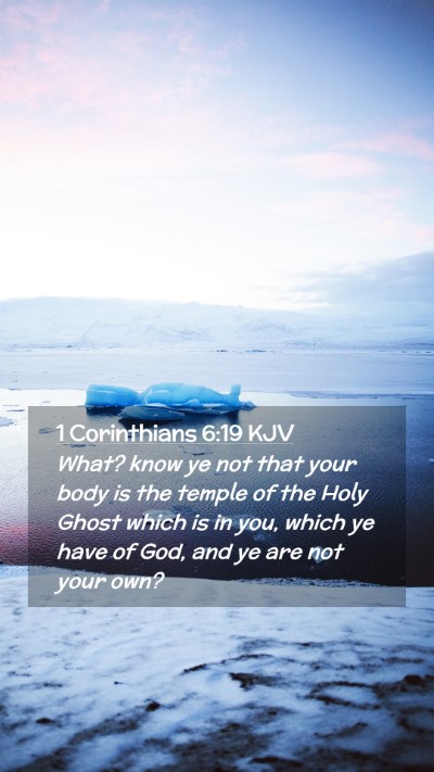 Picture 02 - 1 Corinthians 6:19 KJV Mobile Phone Wallpaper - What? know ye not that your body is the temple of - Mobile Bible Verse Wallpaper
