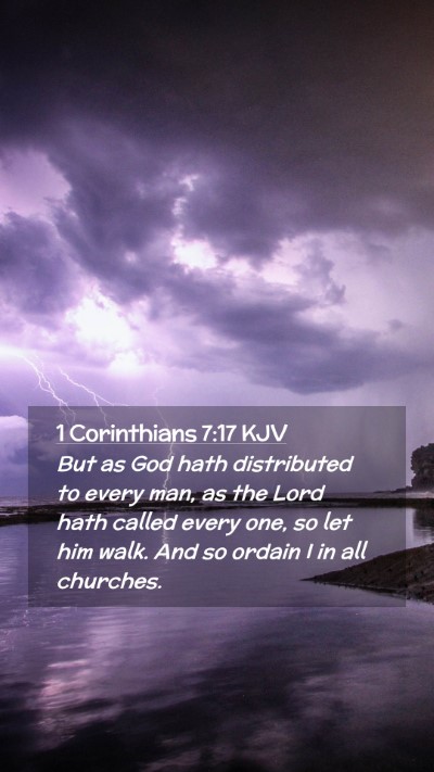 Picture 02 - 1 Corinthians 7:17 KJV Mobile Phone Wallpaper - But as God hath distributed to every man, as the - Mobile Bible Verse Wallpaper