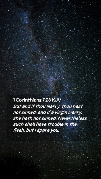 Picture 02 - 1 Corinthians 7:28 KJV Mobile Phone Wallpaper - But and if thou marry, thou hast not sinned; and - Mobile Bible Verse Wallpaper
