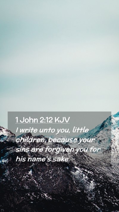 Picture 02 - 1 John 2:12 KJV Mobile Phone Wallpaper - I write unto you, little children, because your - Mobile Bible Verse Wallpaper