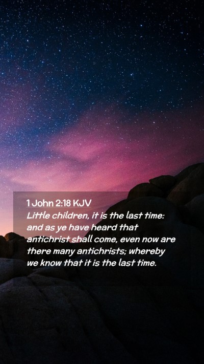 Picture 02 - 1 John 2:18 KJV Mobile Phone Wallpaper - Little children, it is the last time: and as ye - Mobile Bible Verse Wallpaper
