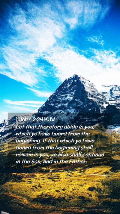 Picture 02 - 1 John 2:24 KJV Mobile Phone Wallpaper - Let that therefore abide in you, which ye have - Mobile Bible Verse Wallpaper
