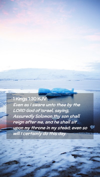 Picture 02 - 1 Kings 1:30 KJV Mobile Phone Wallpaper - Even as I sware unto thee by the LORD God of - Mobile Bible Verse Wallpaper