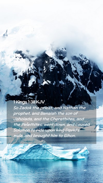 Picture 02 - 1 Kings 1:38 KJV Mobile Phone Wallpaper - So Zadok the priest, and Nathan the prophet, and - Mobile Bible Verse Wallpaper