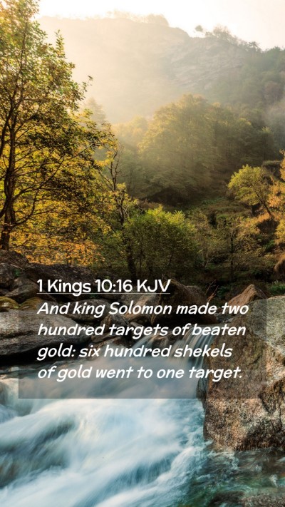 Picture 02 - 1 Kings 10:16 KJV Mobile Phone Wallpaper - And king Solomon made two hundred targets of - Mobile Bible Verse Wallpaper