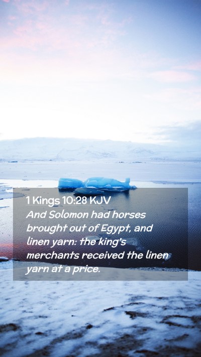 Picture 02 - 1 Kings 10:28 KJV Mobile Phone Wallpaper - And Solomon had horses brought out of Egypt, and - Mobile Bible Verse Wallpaper