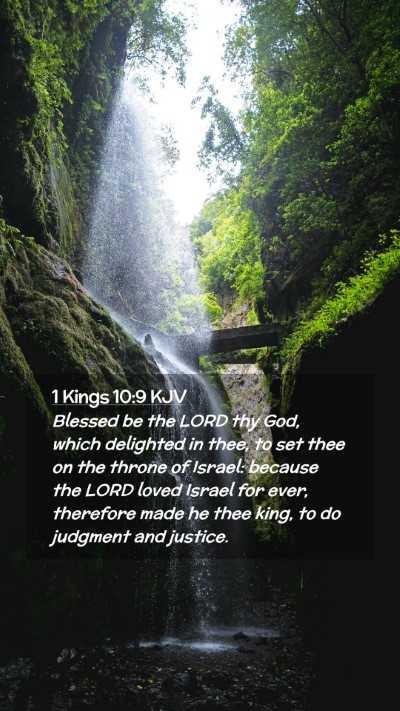 Picture 02 - 1 Kings 10:9 KJV Mobile Phone Wallpaper - Blessed be the LORD thy God, which delighted in - Mobile Bible Verse Wallpaper