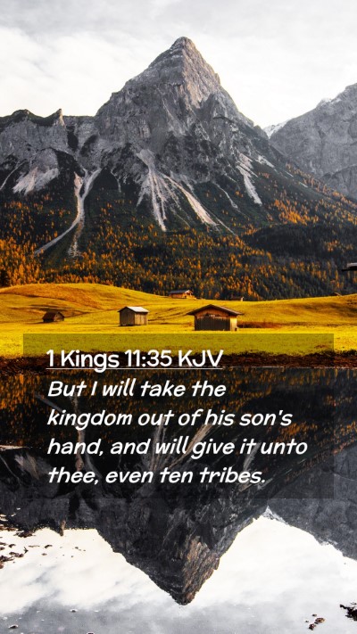 Picture 02 - 1 Kings 11:35 KJV Mobile Phone Wallpaper - But I will take the kingdom out of his son's - Mobile Bible Verse Wallpaper