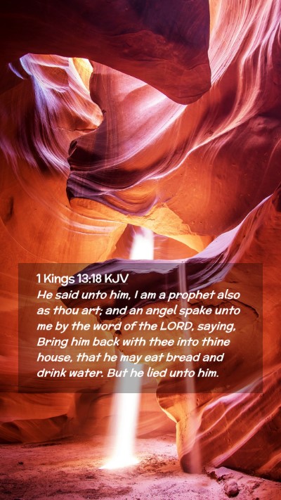 Picture 02 - 1 Kings 13:18 KJV Mobile Phone Wallpaper - He said unto him, I am a prophet also as thou - Mobile Bible Verse Wallpaper