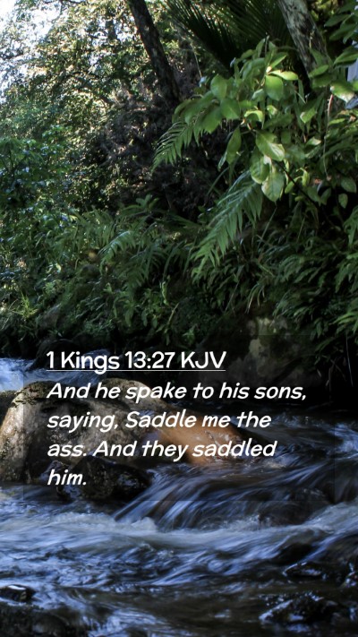 Picture 02 - 1 Kings 13:27 KJV Mobile Phone Wallpaper - And he spake to his sons, saying, Saddle me the - Mobile Bible Verse Wallpaper
