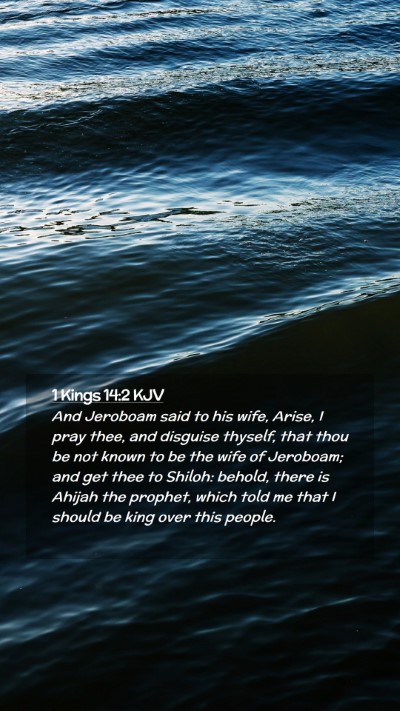 Picture 02 - 1 Kings 14:2 KJV Mobile Phone Wallpaper - And Jeroboam said to his wife, Arise, I pray - Mobile Bible Verse Wallpaper
