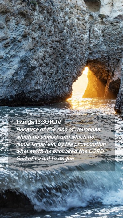 Picture 02 - 1 Kings 15:30 KJV Mobile Phone Wallpaper - Because of the sins of Jeroboam which he sinned, - Mobile Bible Verse Wallpaper