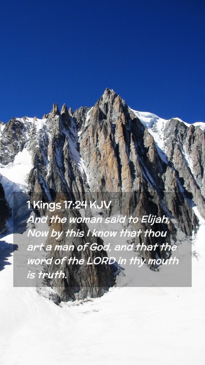Picture 02 - 1 Kings 17:24 KJV Mobile Phone Wallpaper - And the woman said to Elijah, Now by this I know - Mobile Bible Verse Wallpaper