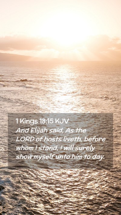 Picture 02 - 1 Kings 18:15 KJV Mobile Phone Wallpaper - And Elijah said, As the LORD of hosts liveth, - Mobile Bible Verse Wallpaper