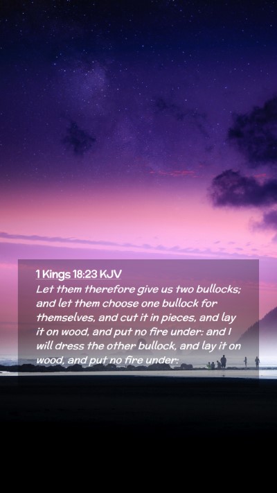 Picture 02 - 1 Kings 18:23 KJV Mobile Phone Wallpaper - Let them therefore give us two bullocks; and let - Mobile Bible Verse Wallpaper