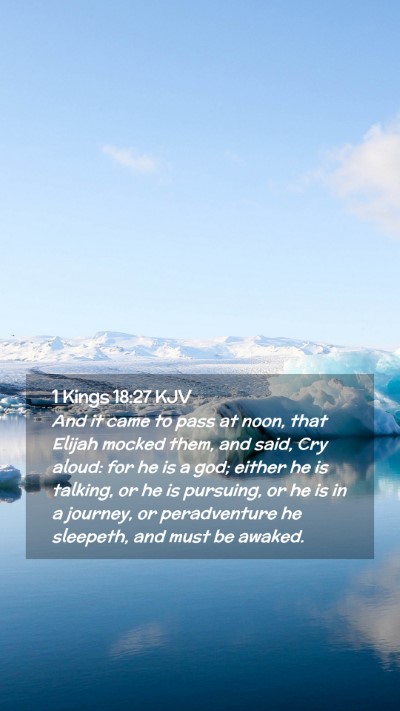 Picture 02 - 1 Kings 18:27 KJV Mobile Phone Wallpaper - And it came to pass at noon, that Elijah mocked - Mobile Bible Verse Wallpaper