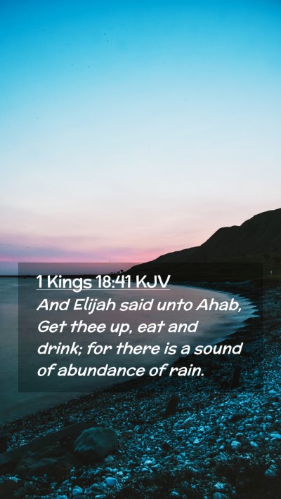 Picture 02 - 1 Kings 18:41 KJV Mobile Phone Wallpaper - And Elijah said unto Ahab, Get thee up, eat and - Mobile Bible Verse Wallpaper