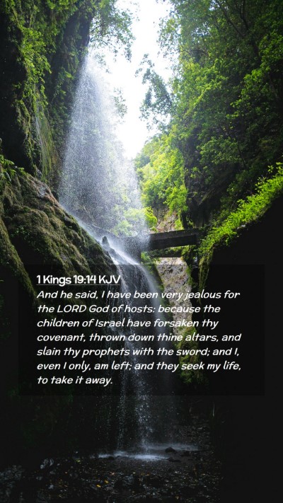 Picture 02 - 1 Kings 19:14 KJV Mobile Phone Wallpaper - And he said, I have been very jealous for the - Mobile Bible Verse Wallpaper