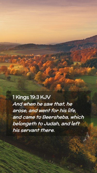Picture 02 - 1 Kings 19:3 KJV Mobile Phone Wallpaper - And when he saw that, he arose, and went for his - Mobile Bible Verse Wallpaper