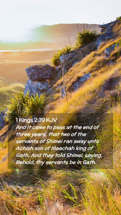 Picture 02 - 1 Kings 2:39 KJV Mobile Phone Wallpaper - And it came to pass at the end of three years, - Mobile Bible Verse Wallpaper
