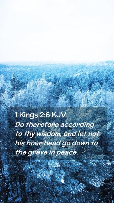 Picture 02 - 1 Kings 2:6 KJV Mobile Phone Wallpaper - Do therefore according to thy wisdom, and let not - Mobile Bible Verse Wallpaper