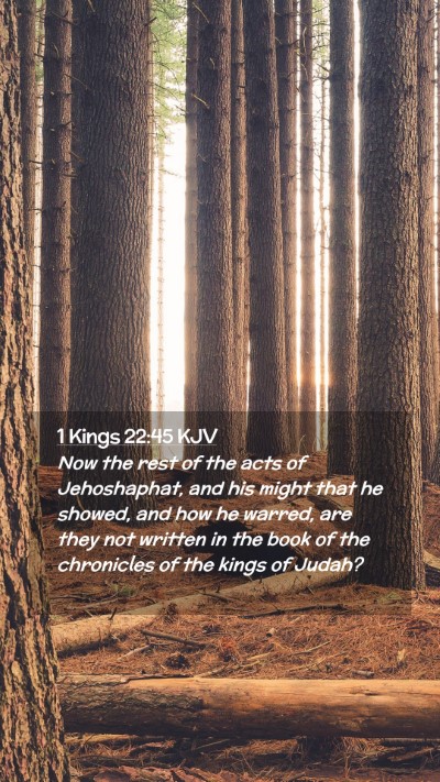 Picture 02 - 1 Kings 22:45 KJV Mobile Phone Wallpaper - Now the rest of the acts of Jehoshaphat, and his - Mobile Bible Verse Wallpaper