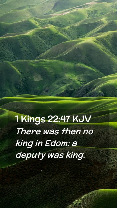 Picture 02 - 1 Kings 22:47 KJV Mobile Phone Wallpaper - There was then no king in Edom: a deputy was - Mobile Bible Verse Wallpaper
