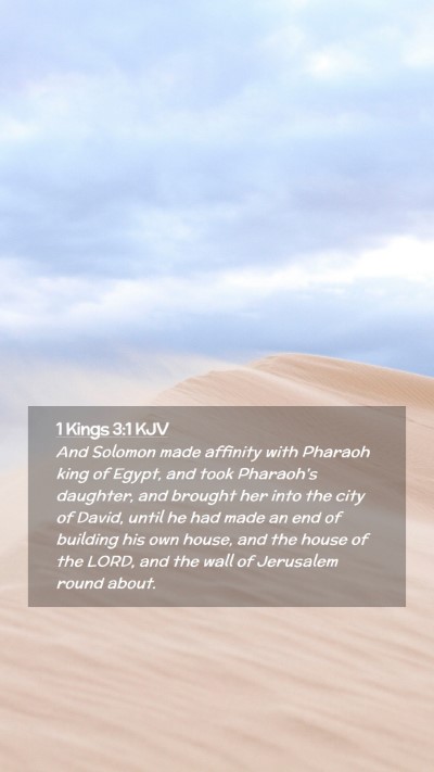 Picture 02 - 1 Kings 3:1 KJV Mobile Phone Wallpaper - And Solomon made affinity with Pharaoh king of - Mobile Bible Verse Wallpaper