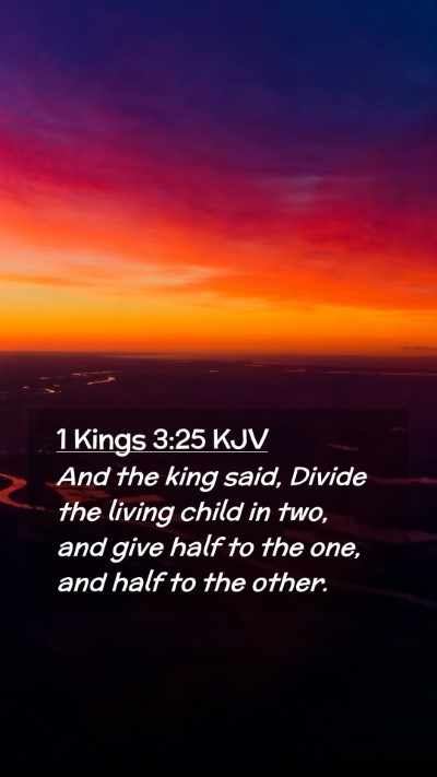 Picture 02 - 1 Kings 3:25 KJV Mobile Phone Wallpaper - And the king said, Divide the living child in - Mobile Bible Verse Wallpaper