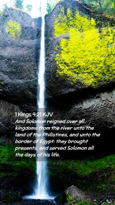 Picture 02 - 1 Kings 4:21 KJV Mobile Phone Wallpaper - And Solomon reigned over all kingdoms from the - Mobile Bible Verse Wallpaper