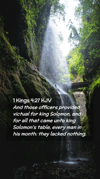 Picture 02 - 1 Kings 4:27 KJV Mobile Phone Wallpaper - And those officers provided victual for king - Mobile Bible Verse Wallpaper