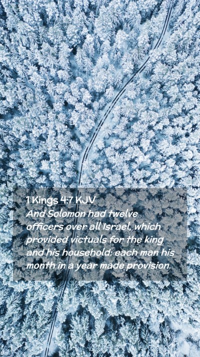 Picture 02 - 1 Kings 4:7 KJV Mobile Phone Wallpaper - And Solomon had twelve officers over all Israel, - Mobile Bible Verse Wallpaper